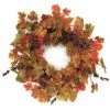 Melrose Green And Yellow Maple Leaves Artificial Spring Wreath - 24-Inch, Unlit