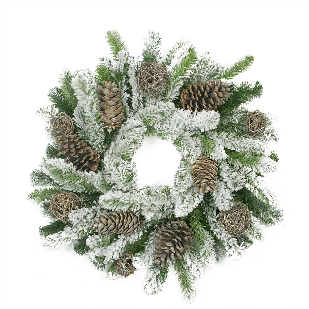 Allstate Brown Flocked Pine Cone And Twig Ball Artificial Christmas Wreath - 24-Inch, Unlit 1 Allstate Brown Flocked Pine Cone And Twig Ball Artificial Christmas Wreath - 24-Inch, Unlit