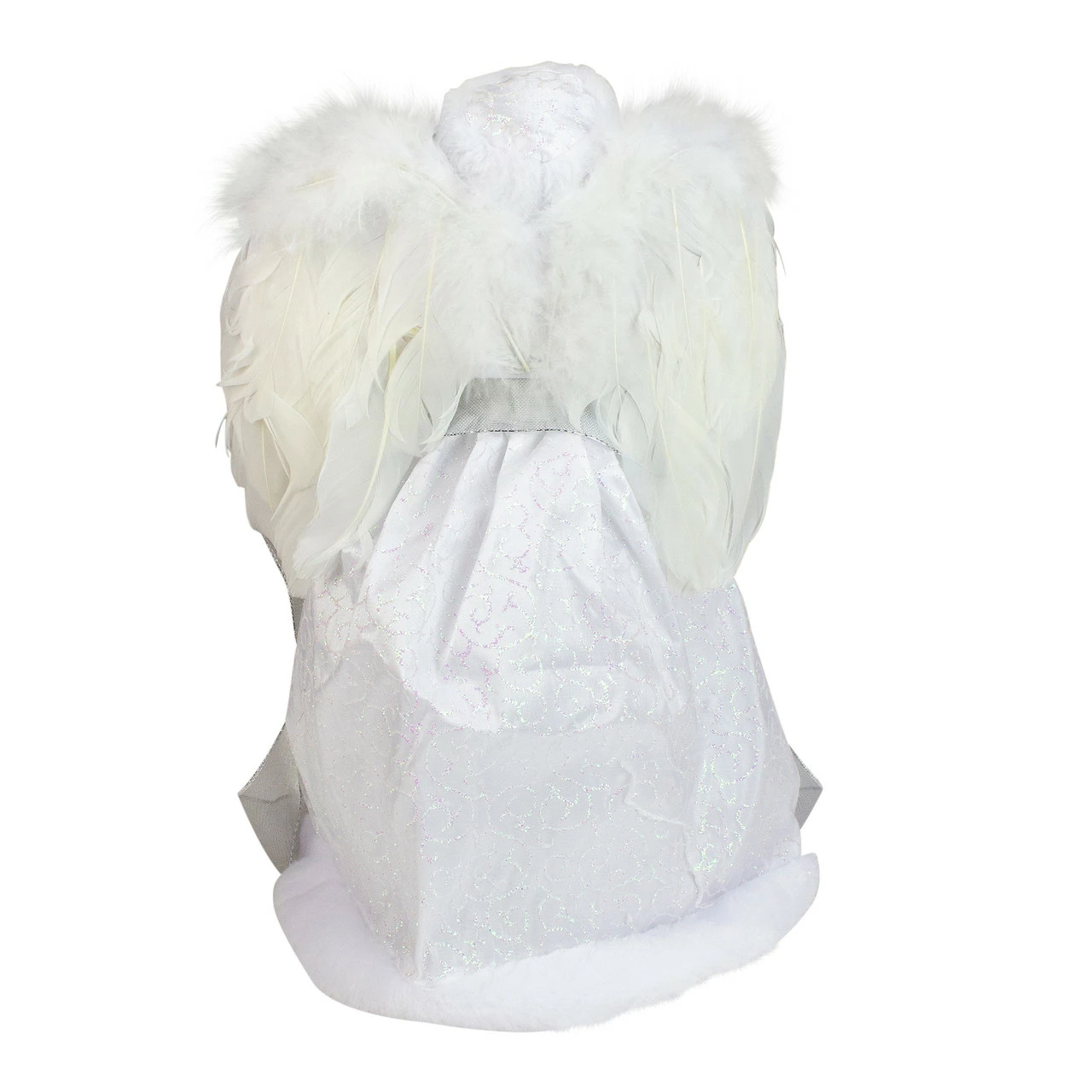 Roman 14" White Angel In A Sparkly Dress Christmas Tree Topper- Unlit 3 Roman 14" White Angel In A Sparkly Dress Christmas Tree Topper- Unlit - Image 3