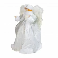 Roman 14" White Angel In A Sparkly Dress Christmas Tree Topper- Unlit 7 Roman 14" White Angel In A Sparkly Dress Christmas Tree Topper- Unlit -Wreaths & Garland shop roman 132739 3 54394.1665611634