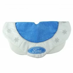 Northlight 21.5" Blue And White Ford Scalloped Mini Christmas Tree Skirt