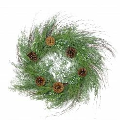 Arett Sales 30" Mixed Cedar Pine Cone And Juniper Berry Artificial Christmas Wreath - Unlit