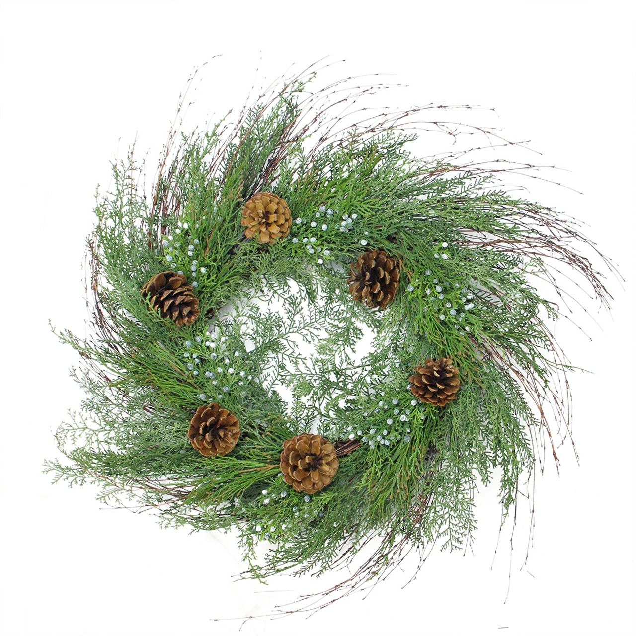 Arett Sales 30" Mixed Cedar Pine Cone And Juniper Berry Artificial Christmas Wreath - Unlit 1 Arett Sales 30" Mixed Cedar Pine Cone And Juniper Berry Artificial Christmas Wreath - Unlit