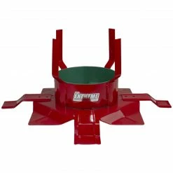 Northlight 20" Cherry Red And Green Round Outdoor Christmas Tree Stand