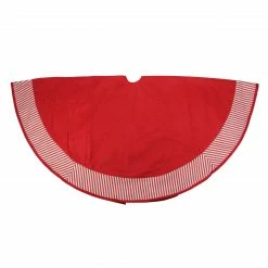 St. Nick's Choice 48" Red And White Candy Cane Striped Christmas Tree Skirt