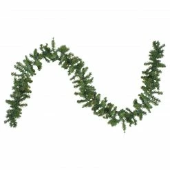 Northlight 9' X 8" Pre-Lit Canadian Pine Artificial Christmas Garland, Clear Lights