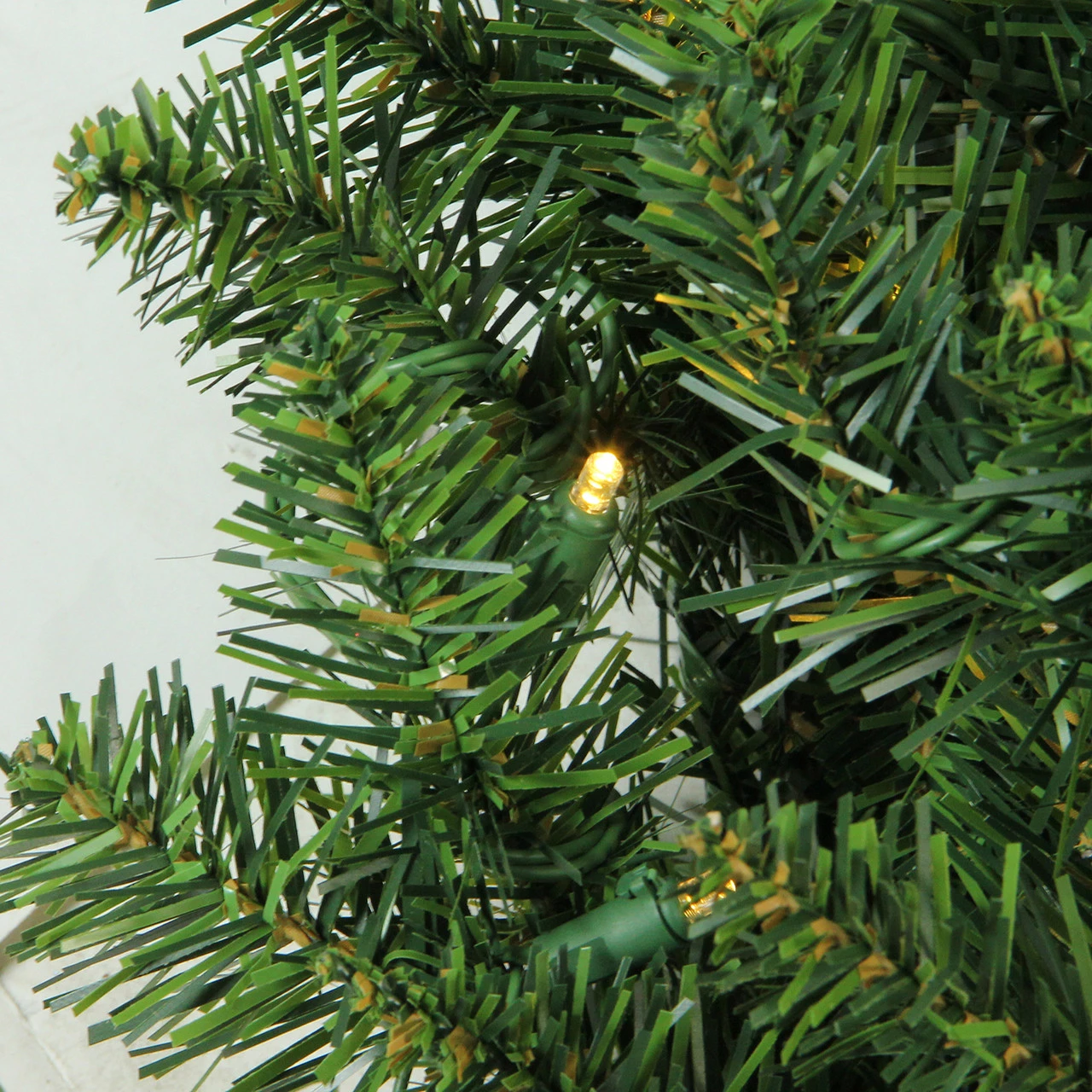 Northlight Pre-Lit Buffalo Fir Artificial Christmas Wreath - 24-Inch, Warm White LED Lights 2 Northlight Pre-Lit Buffalo Fir Artificial Christmas Wreath - 24-Inch, Warm White LED Lights - Image 2