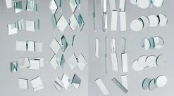 KSA Club Pack Of 12 Silver Multi Shaped Mirror Christmas Garlands 9'