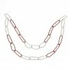 Roman 36" Red And Silver Round Loops Christmas Chain Garland - Unlit