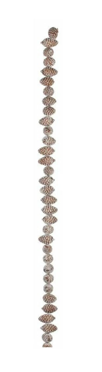 Napco 6' X 2.75" Brown And White Frosted Pine Cone Artificial Christmas Garland - Unlit 1 Napco 6' X 2.75" Brown And White Frosted Pine Cone Artificial Christmas Garland - Unlit