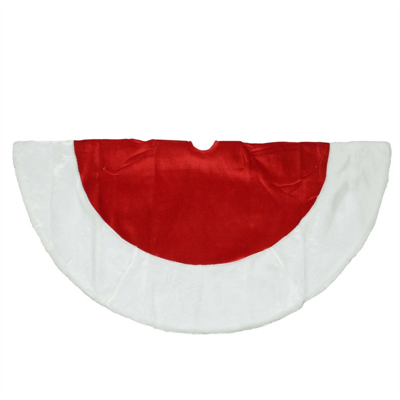 Northlight 26" Red Traditional Christmas Tree Skirt With A White Border 1 Northlight 26" Red Traditional Christmas Tree Skirt With A White Border