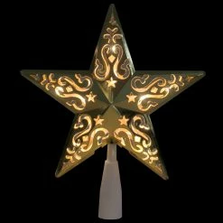 Northlight 8.5" Lighted Gold And White Star Cut-Out Design Christmas Tree Topper - Clear Lights -Wreaths & Garland shop v052d8xmwzh2jlrsqka5p73sursw7tsj 53213.1649952853