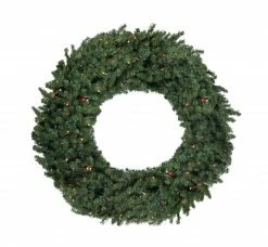 Northlight 6' Pre-Lit Commercial Canadian Pine Artificial Christmas Wreath - Multi Lights