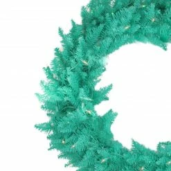 Vickerman Pre-Lit Ashley Spruce Artificial Christmas Wreath - 36-Inch, Clear And Green Lights -Wreaths & Garland shop vickerman20k880937 13363.1644972726