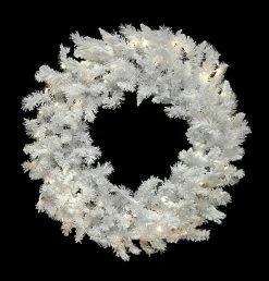 Vickerman 60"Pre-Lit LED Flocked Spruce Christmas WreathWarm Clear Lights