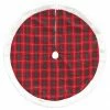 Dyno 48" Red And White Plaid Border Christmas Tree Skirt