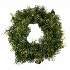 Northlight Mixed Pine Glittered Pine Cone Artificial Christmas Wreath - 24-Inch, Unlit