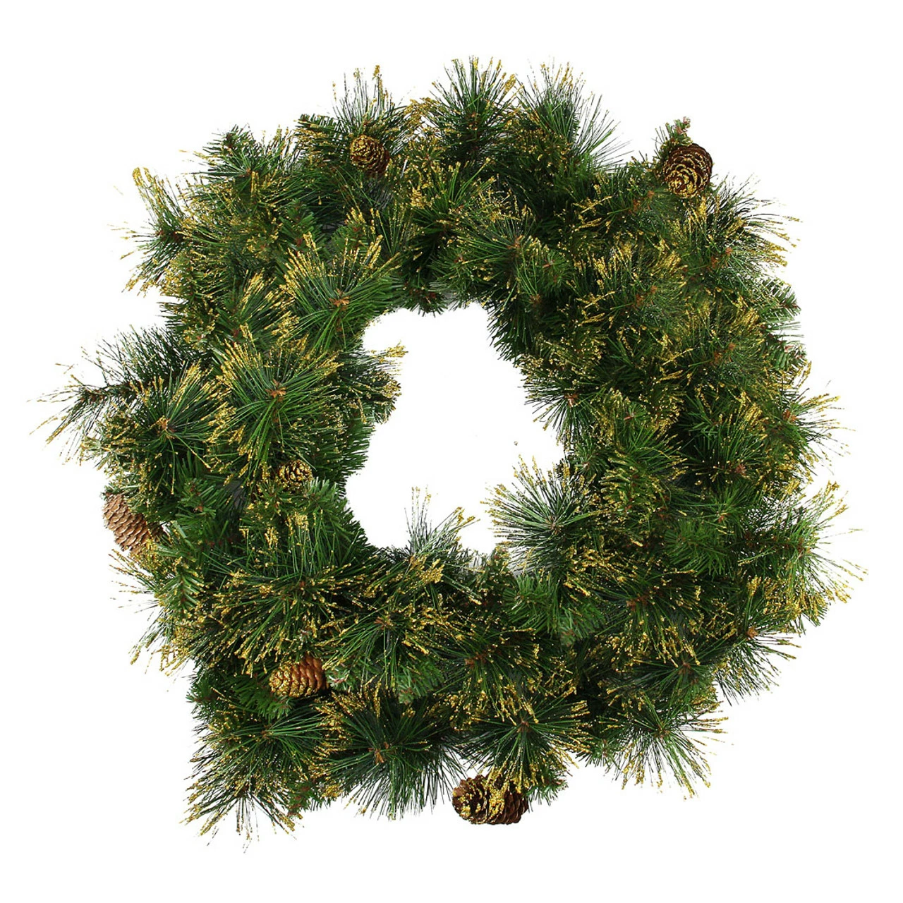 Northlight Mixed Pine Glittered Pine Cone Artificial Christmas Wreath - 24-Inch, Unlit 1 Northlight Mixed Pine Glittered Pine Cone Artificial Christmas Wreath - 24-Inch, Unlit